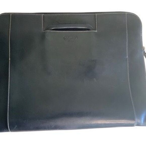Coach Leather Briefcase Black Slim - Picture 15 of 16